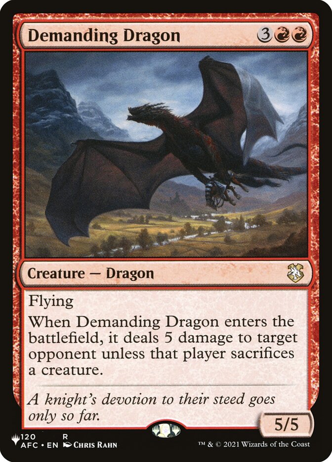 Demanding Dragon: The List