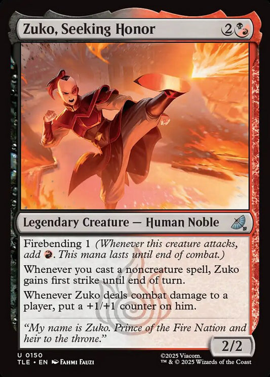 Zuko, Seeking Honor - (Foil): Avatar: The Last Airbender Eternal