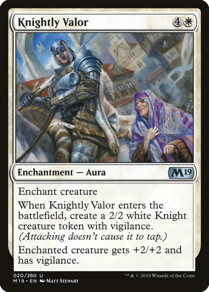 Knightly Valor - (Foil): Core Set 2019