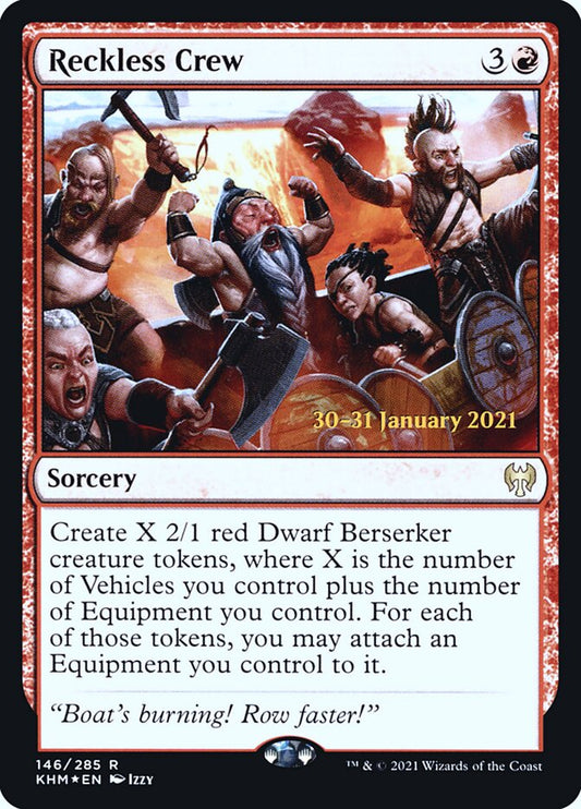 Reckless Crew (Prerelease) (Kaldheim) - (Foil): Kaldheim Promos