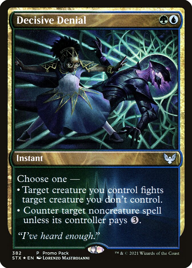 Decisive Denial (Promo Pack) (Strixhaven: School of Mages) - (Foil): Strixhaven: School of Mages