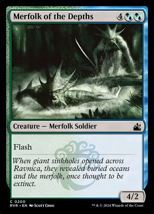 Merfolk of the Depths - (Foil): Ravnica Remastered