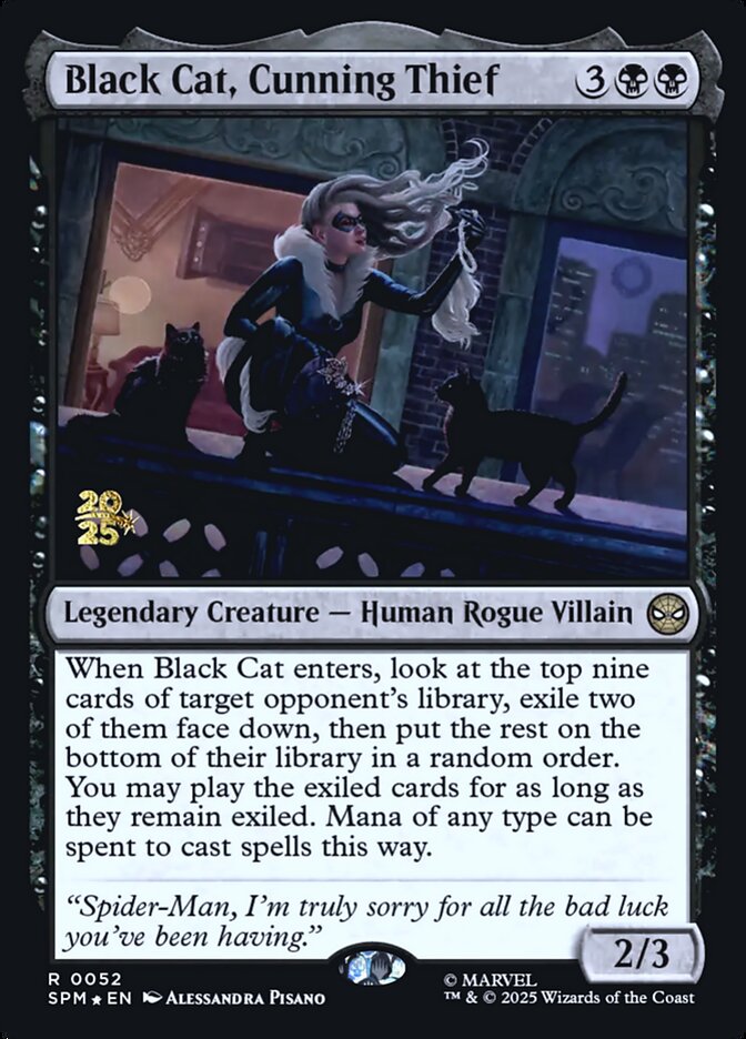 Black Cat, Cunning Thief (Prerelease) (Marvel's Spider-Man) - (Foil): Marvel's Spider-Man Promos