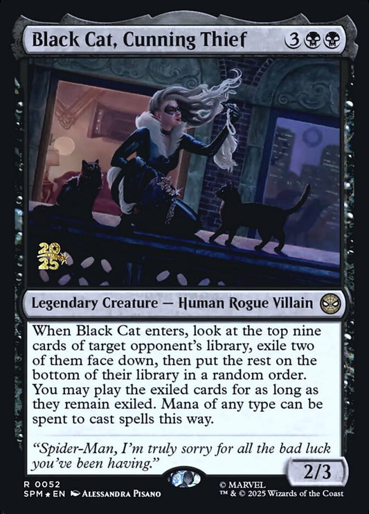 Black Cat, Cunning Thief (Prerelease) (Marvel's Spider-Man) - (Foil): Marvel's Spider-Man Promos