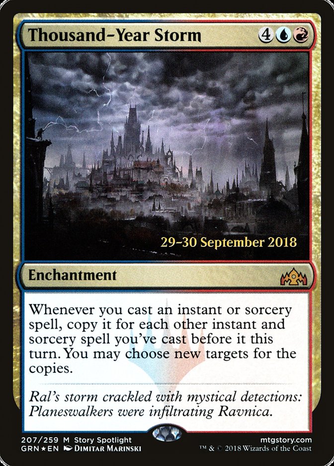 Thousand-Year Storm (Prerelease) (Guilds of Ravnica) - (Foil): Guilds of Ravnica Promos