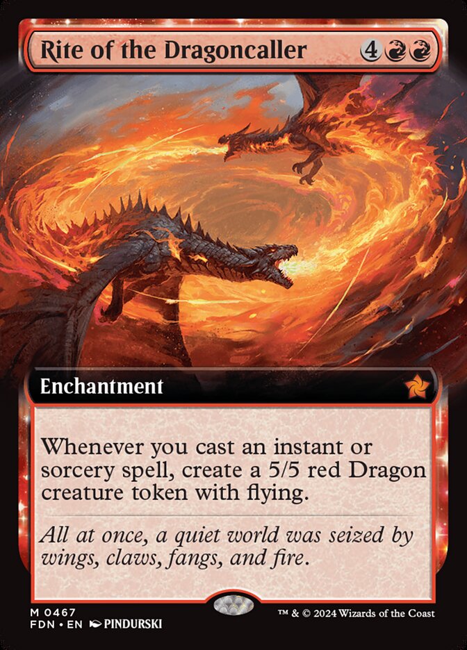Rite of the Dragoncaller (Extended Art) - (Foil): Foundations