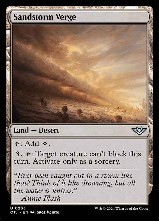 Sandstorm Verge - (Foil): Outlaws of Thunder Junction