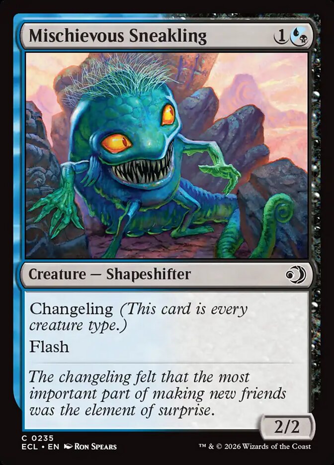 Mischievous Sneakling - (Foil): Lorwyn Eclipsed