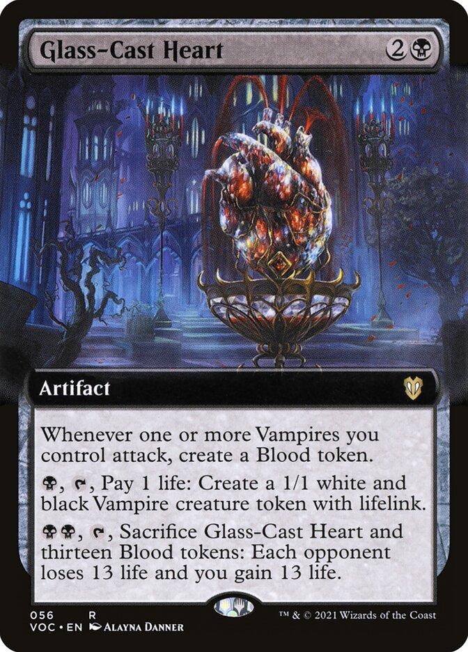 Glass-Cast Heart (Extended Art): Crimson Vow Commander