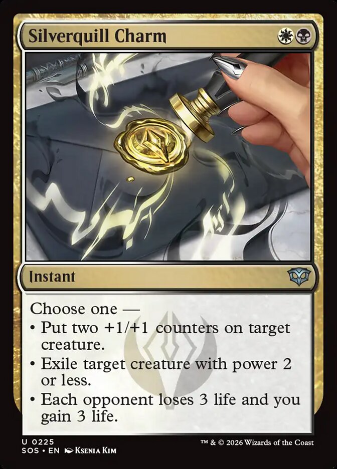 Silverquill Charm - (Foil): Secrets of Strixhaven
