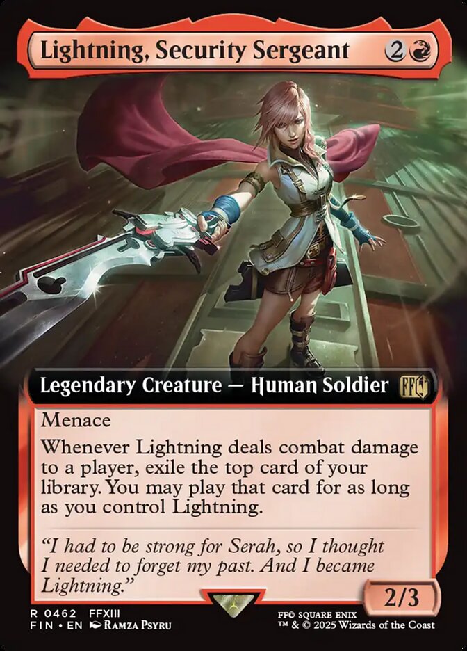 Lightning, Security Sergeant (Extended Art): Final Fantasy