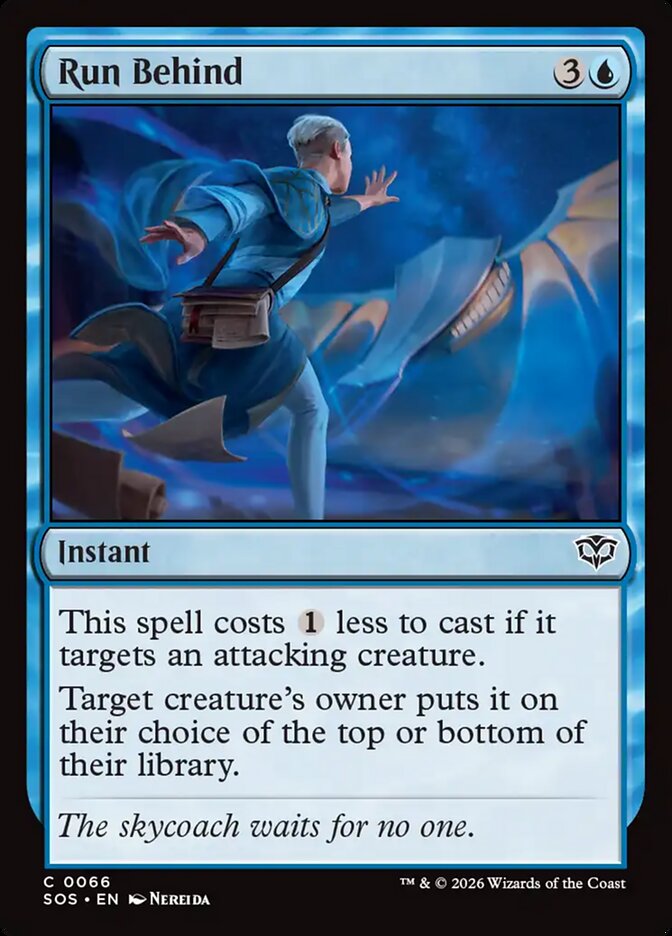 Run Behind - (Foil): Secrets of Strixhaven