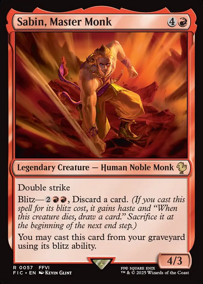 Sabin, Master Monk: Final Fantasy Commander