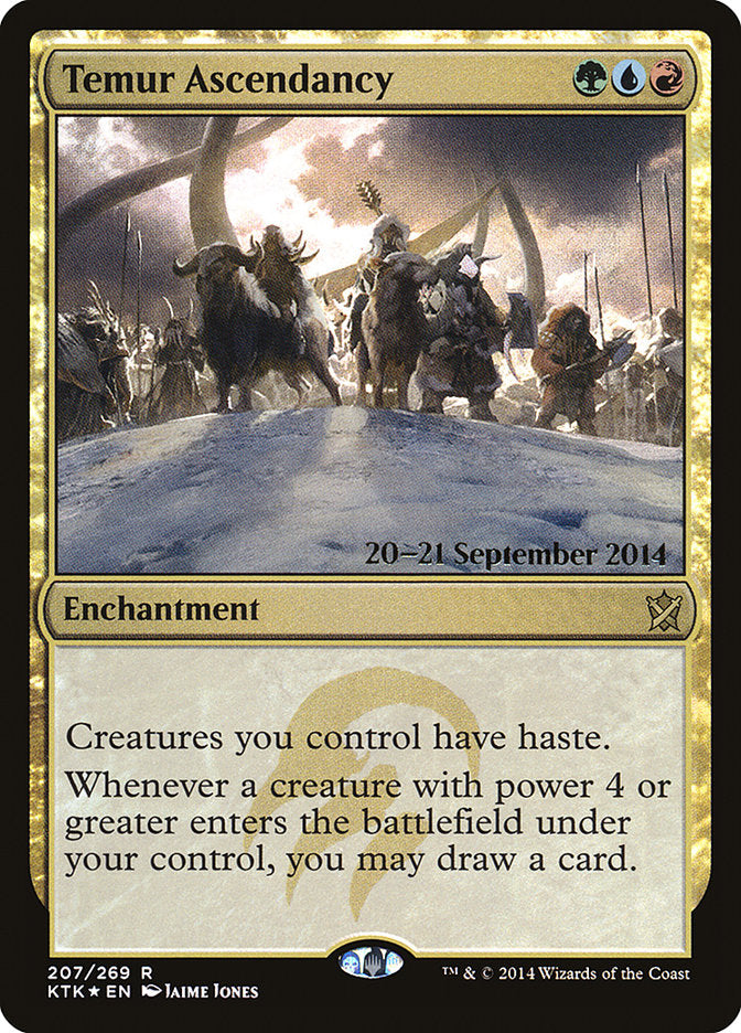 Temur Ascendancy (Prerelease) (Khans of Tarkir) - (Foil): Khans of Tarkir Promos