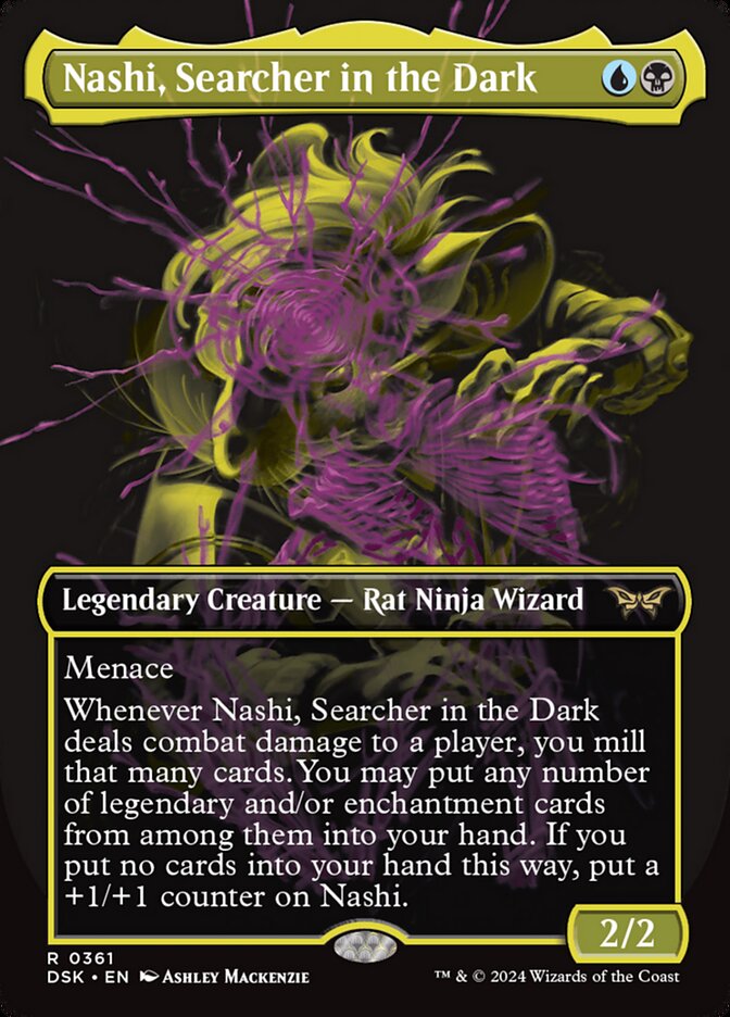 Nashi, Searcher in the Dark (Borderless) - (Foil): Duskmourn: House of Horror