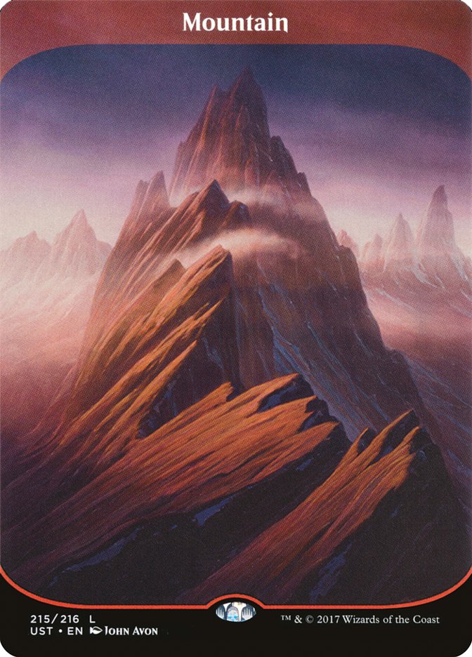 Mountain (#215) (Full Art) - (Foil): Unstable
