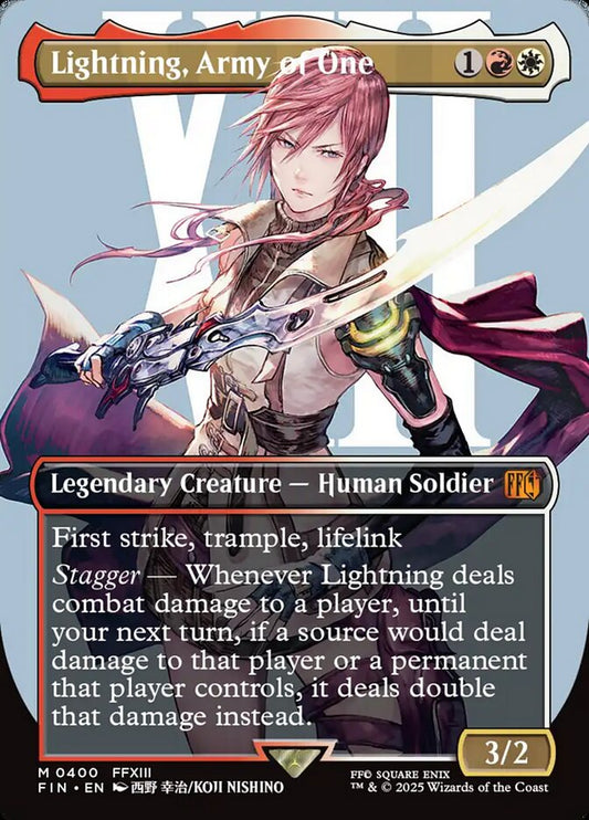 Lightning, Army of One (#400) (Borderless) - (Foil): Final Fantasy
