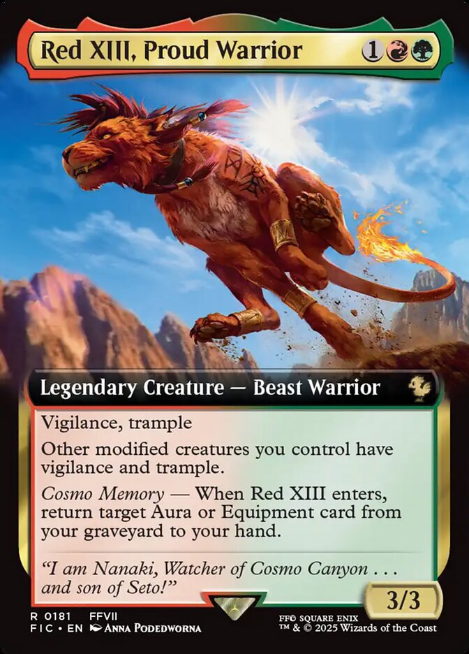 Red XIII, Proud Warrior (Extended Art): Final Fantasy Commander