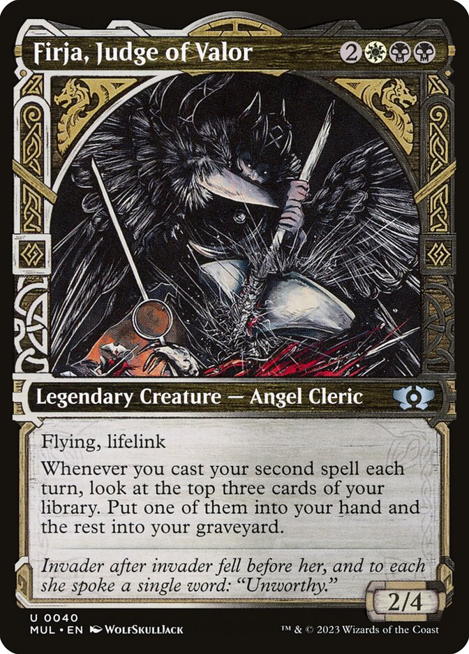 Firja, Judge of Valor (Showcase) - (Foil): Multiverse Legends