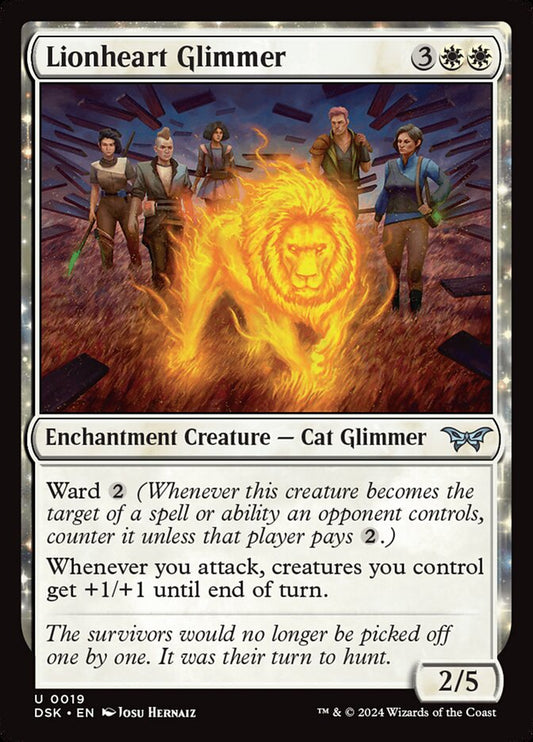 Lionheart Glimmer - (Foil): Duskmourn: House of Horror