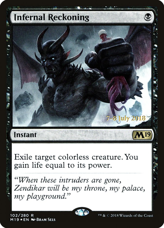 Infernal Reckoning (Prerelease) (Core Set 2019) - (Foil): Core Set 2019 Promos
