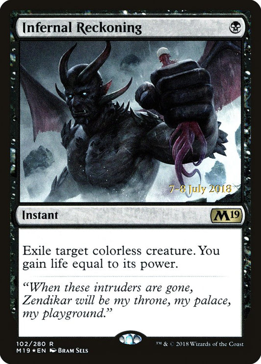 Infernal Reckoning (Prerelease) (Core Set 2019) - (Foil): Core Set 2019 Promos