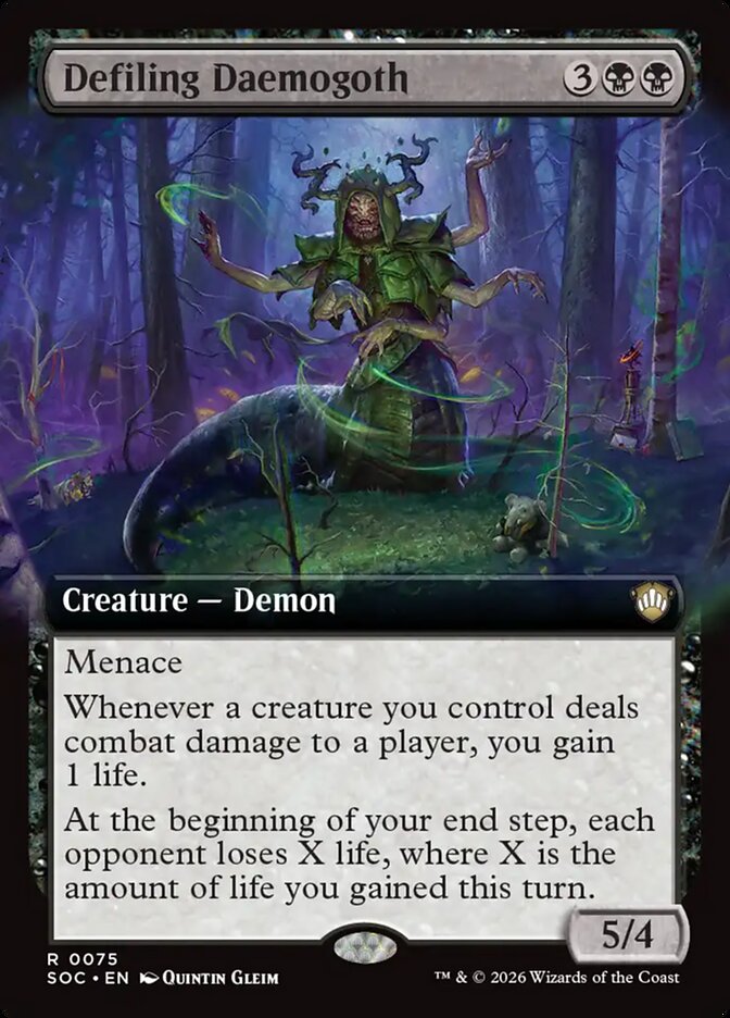 Defiling Daemogoth: Secrets of Strixhaven Commander