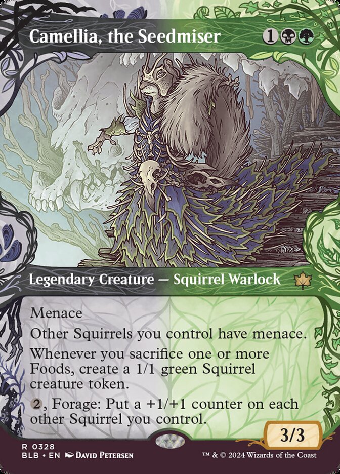 Camellia, the Seedmiser (Showcase) - (Foil): Bloomburrow
