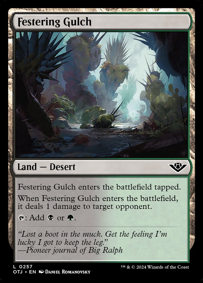 Festering Gulch - (Foil): Outlaws of Thunder Junction