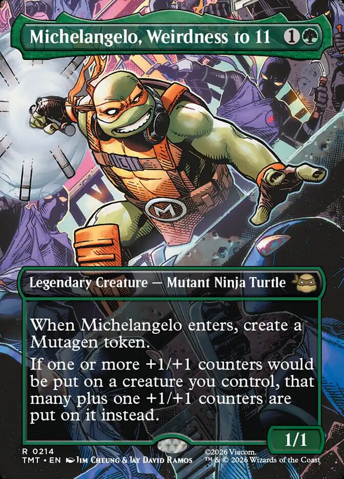 Michelangelo, Weirdness to 11: Teenage Mutant Ninja Turtles