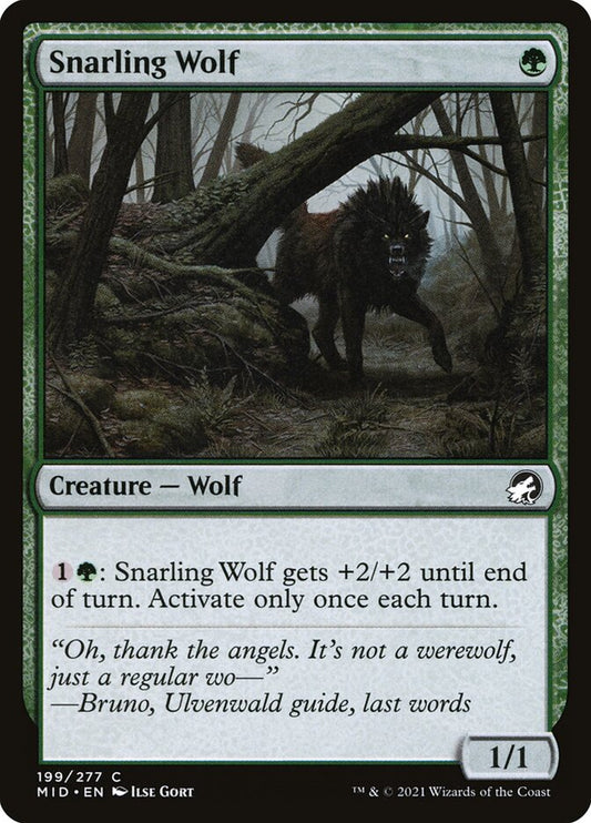 Snarling Wolf: Innistrad: Midnight Hunt