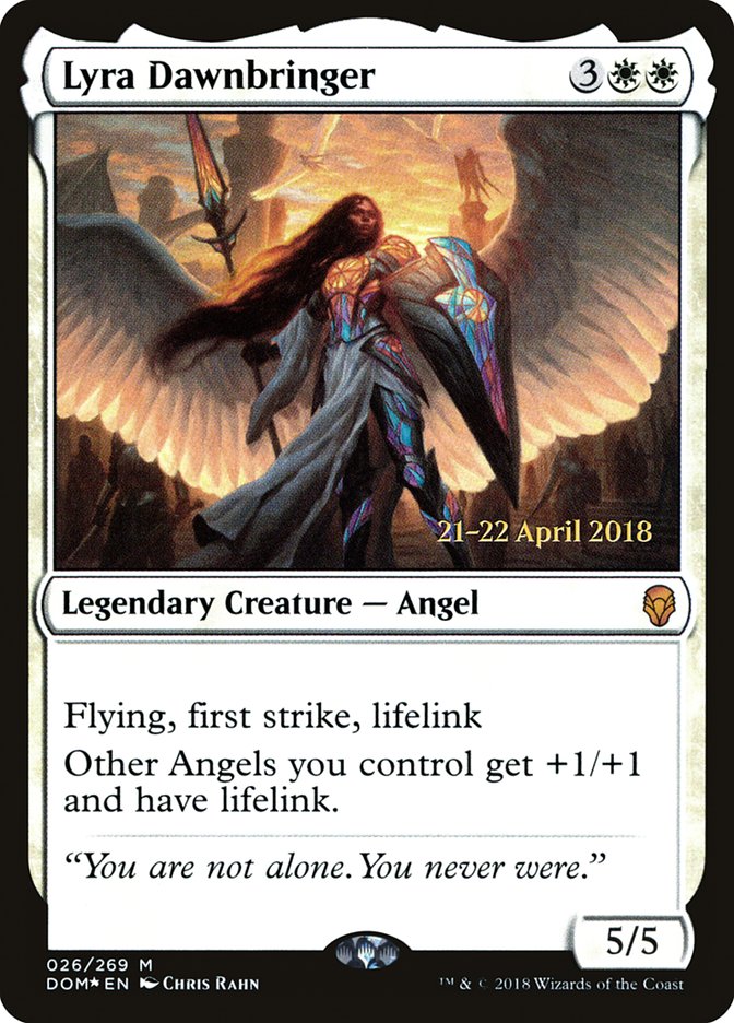 Lyra Dawnbringer (Prerelease) (Dominaria) - (Foil): Dominaria Promos