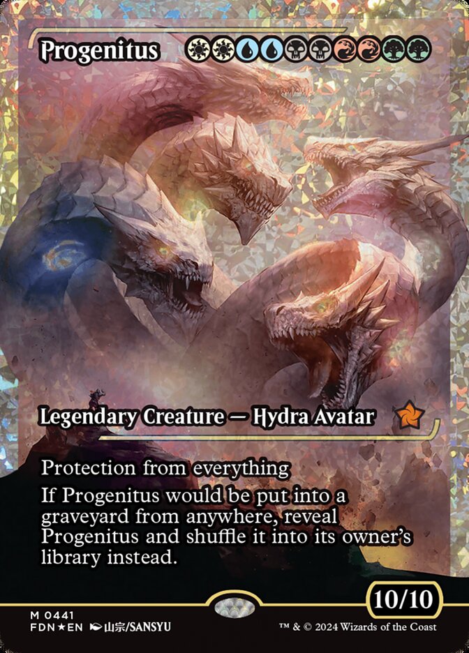 Progenitus (Showcase) (Fracture Foil) - (Foil): Foundations