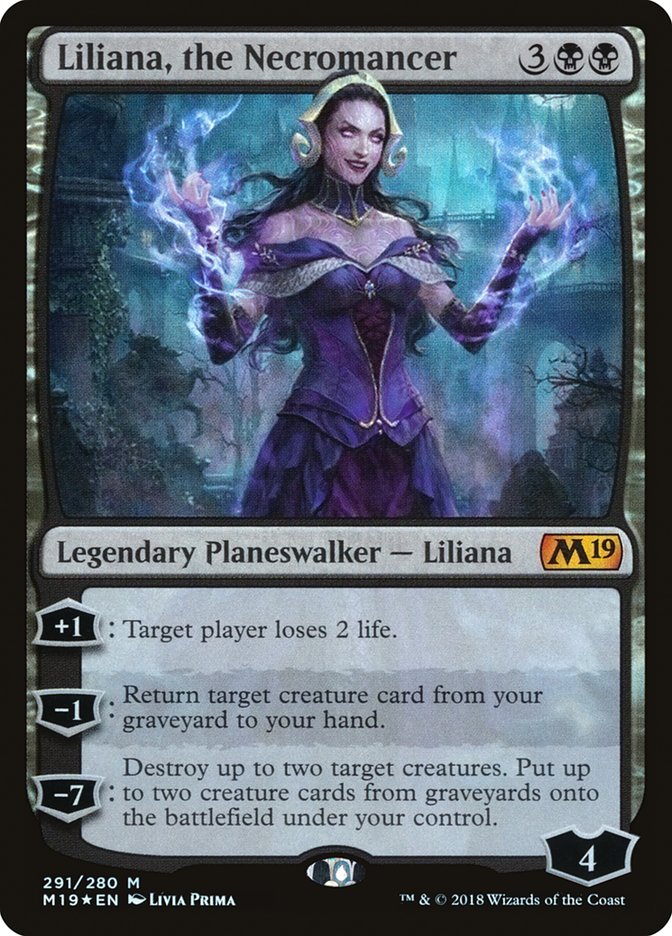 Liliana, the Necromancer (Planeswalker Deck) - (Foil): Core Set 2019