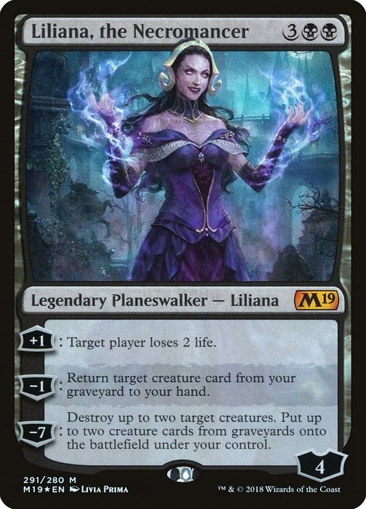 Liliana, the Necromancer (Planeswalker Deck) - (Foil): Core Set 2019