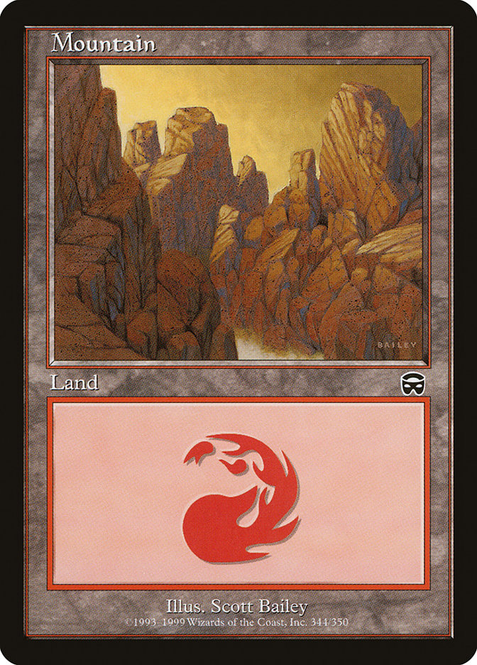 Mountain (#344) - (Foil): Mercadian Masques
