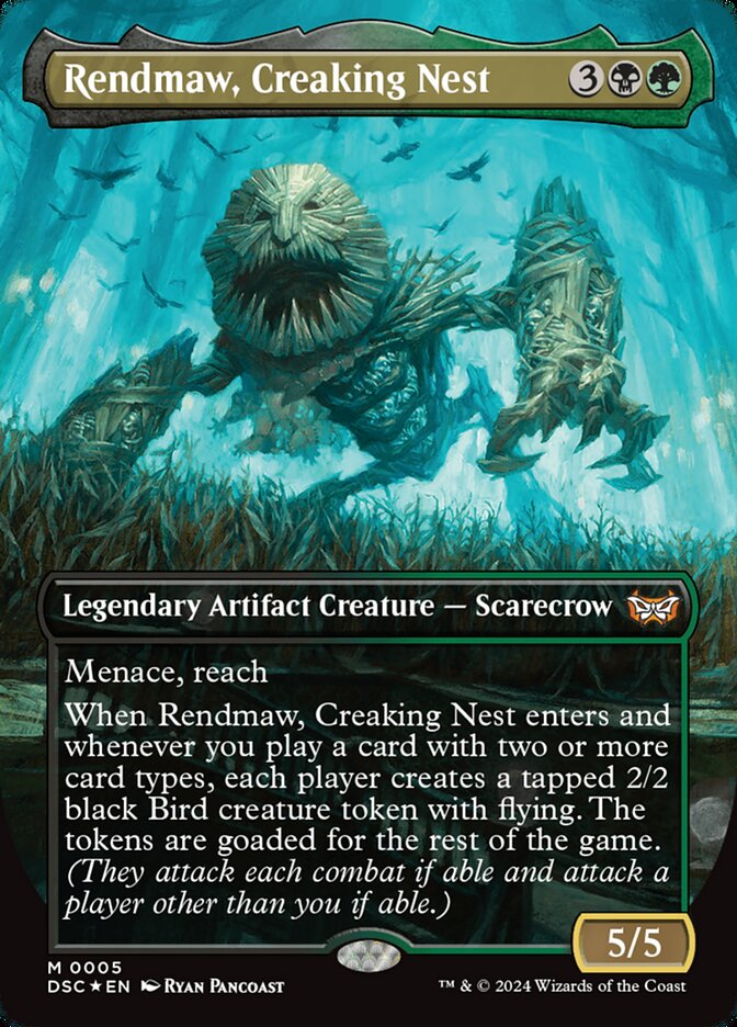 Rendmaw, Creaking Nest (Borderless) - (Foil): Duskmourn: House of Horror Commander