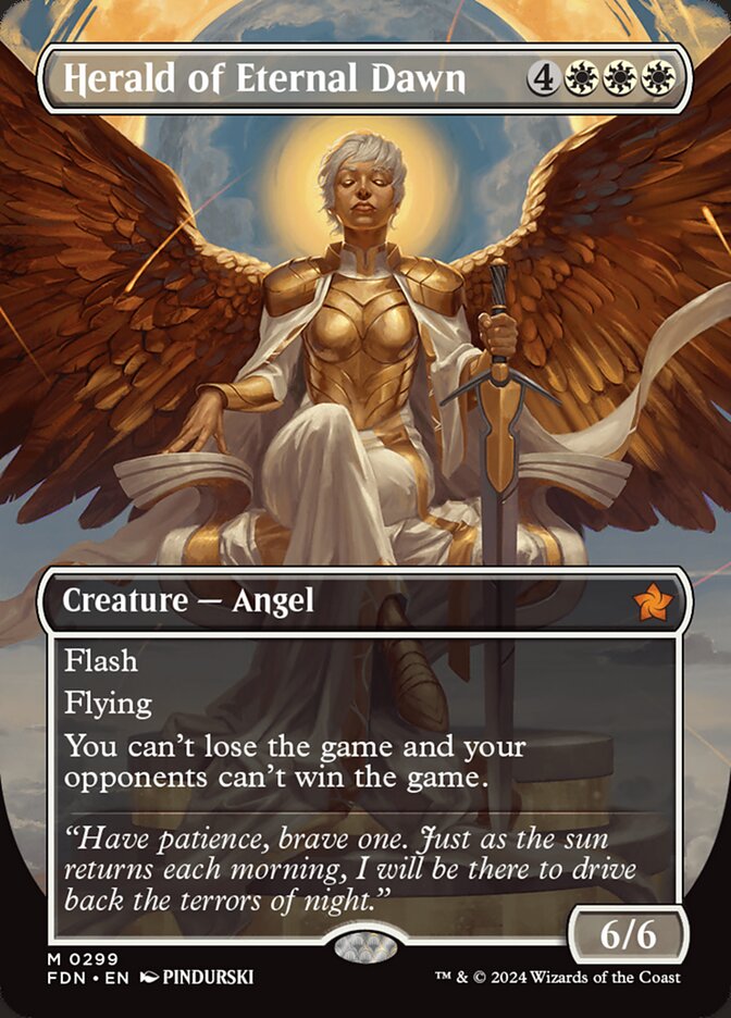 Herald of Eternal Dawn (Borderless) - (Foil): Foundations