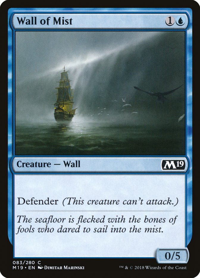 Wall of Mist - (Foil): Core Set 2019