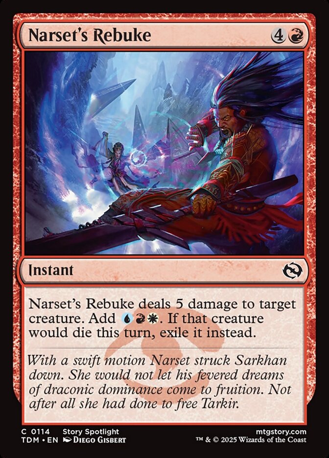 Narset's Rebuke - (Foil): Tarkir: Dragonstorm