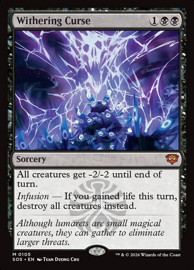 Withering Curse - (Foil): Secrets of Strixhaven