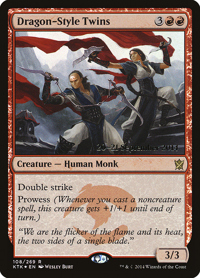 Dragon-Style Twins (Prerelease) (Khans of Tarkir) - (Foil): Khans of Tarkir Promos