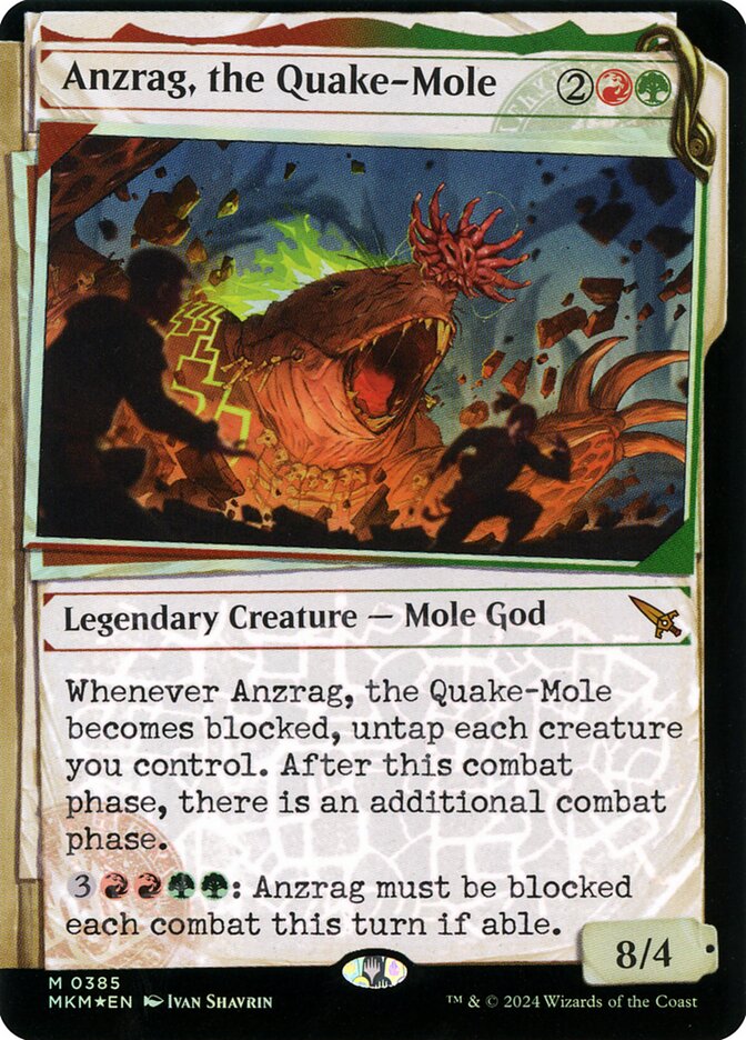 Anzrag, the Quake-Mole (Showcase) (Invisible Ink Foil) - (Foil): Murders at Karlov Manor