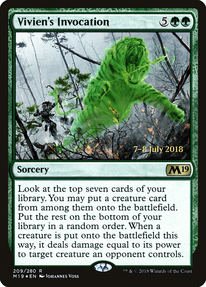 Vivien's Invocation (Prerelease) (Core Set 2019) - (Foil): Core Set 2019 Promos