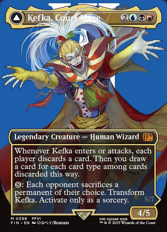 Kefka, Court Mage // Kefka, Ruler of Ruin (#398) (Borderless) - (Foil): Final Fantasy