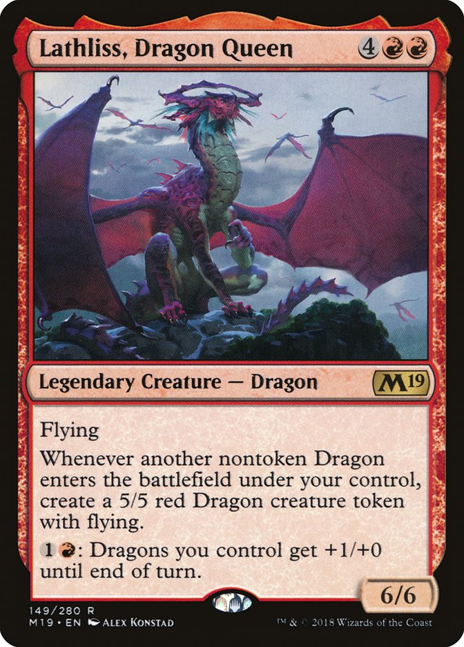 Lathliss, Dragon Queen - (Foil): Core Set 2019