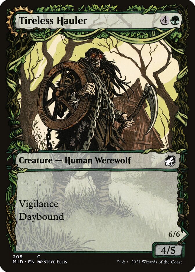 Tireless Hauler // Dire-Strain Brawler (Showcase): Innistrad: Midnight Hunt