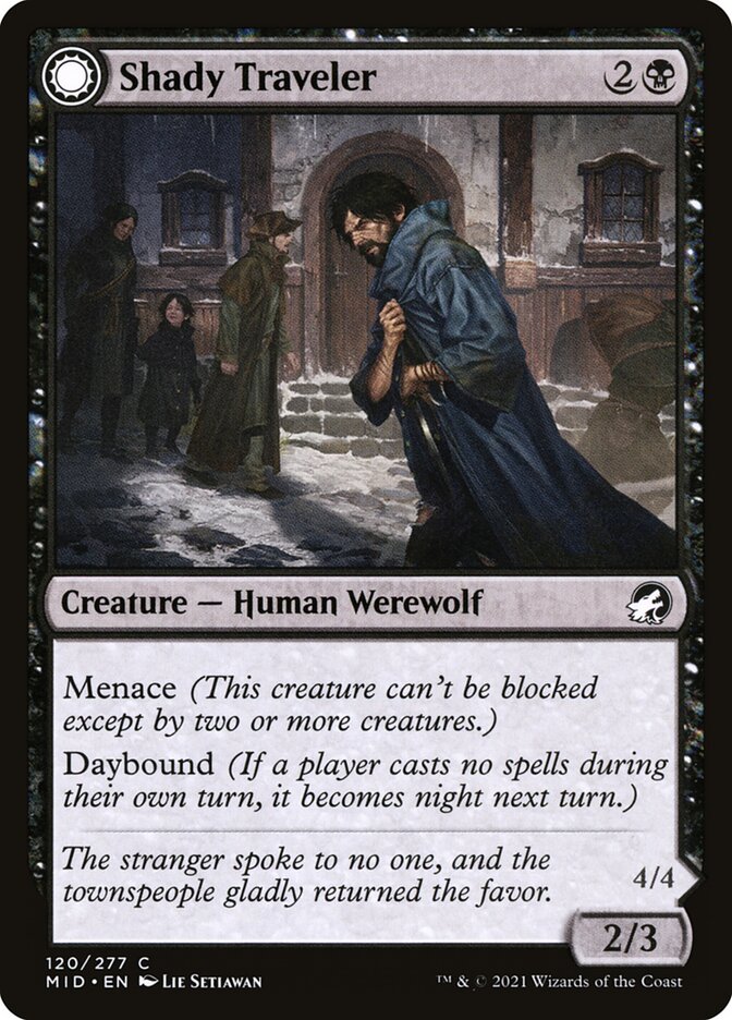 Shady Traveler // Stalking Predator: Innistrad: Midnight Hunt