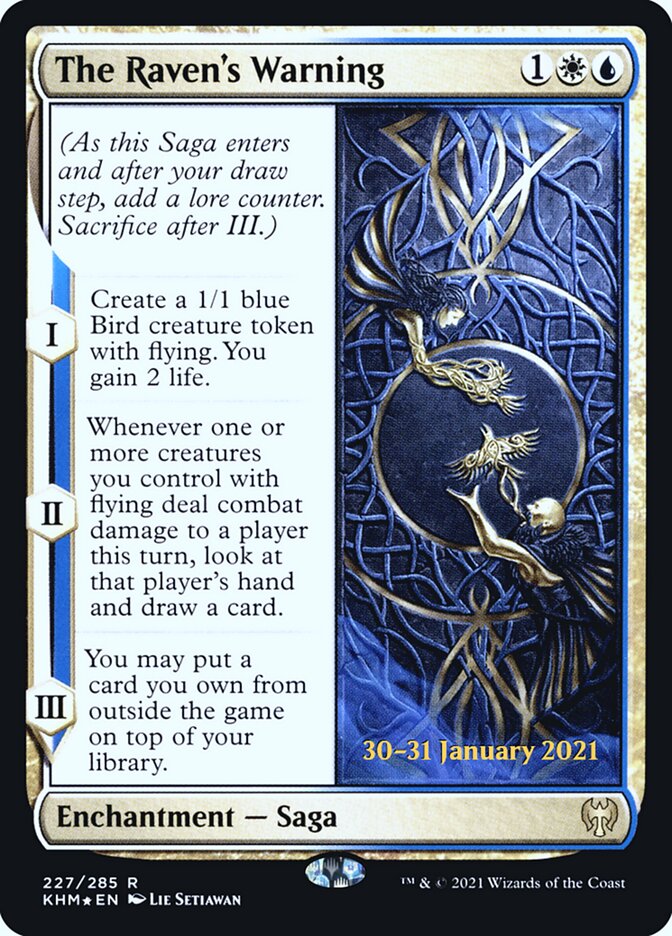 The Raven's Warning (Prerelease) (Kaldheim) - (Foil): Kaldheim Promos