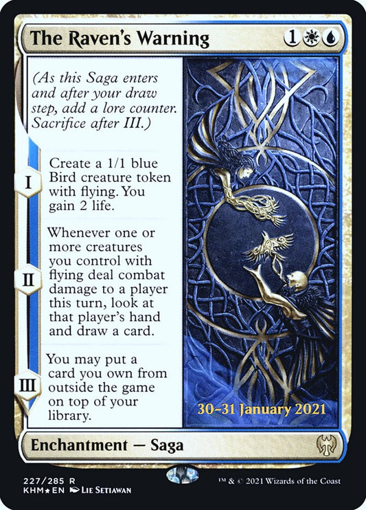 The Raven's Warning (Prerelease) (Kaldheim) - (Foil): Kaldheim Promos